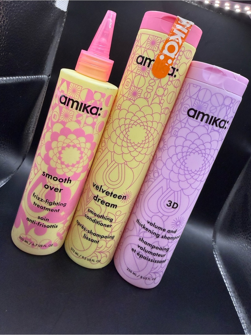 Amika haircare Bundle - shampoo, conditioner and frizz control